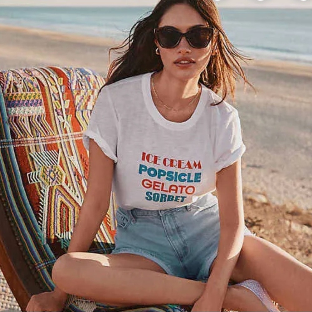 NWT LOFT White Tee  - Medium